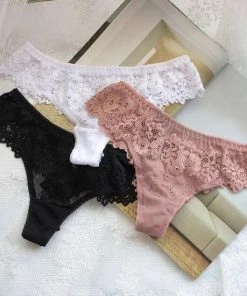 Gooddy 3 Pack Dames Ondergoed Flower Brazilian™ - Maat L -lingerie-dames-badmode Winkel 550x550 131