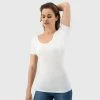 Anti Zweet Shirt - Fibershirts® - Ingenaaide Okselpads - Ondershirt - Wit - Ronde Hals - Dames - Maat L -lingerie-dames-badmode Winkel 550x550 178