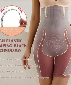 Sara Shop - Shapewear Dames - Corrigerend Ondergoed String - Tummy - High Waist Corrigerende Shapewear - Correctie Ondergoed Shapewear - Hoge Taille Body Shaper -Rood/Grijs - Maat XL -lingerie-dames-badmode Winkel 550x550 299