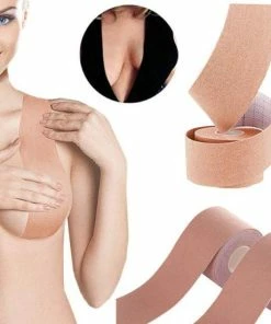 LYVION Body Tape Maat M / Borstlift Tape / Boobtape / BH Tape / Cleavage Tape / Dresstape / Kledingtape / Lichaamstape / Skin Tape - Beige -lingerie-dames-badmode Winkel 550x551 3