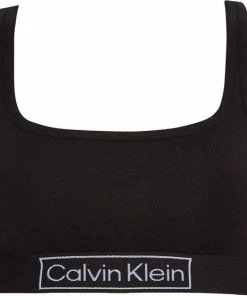Calvin Klein Dames Reimagined Heritage Unlined Bralette Logo Zwart - XL