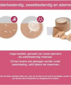 LYVION Body Tape Maat M / Borstlift Tape / Boobtape / BH Tape / Cleavage Tape / Dresstape / Kledingtape / Lichaamstape / Skin Tape - Beige -lingerie-dames-badmode Winkel 550x561 6