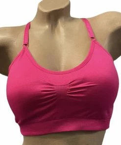 Merkloos Dames Bh Top Met Dunne Schouderbandjes L/XL 40-42 Fuchsia