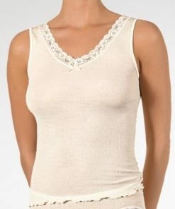 Nina Von C Dames Wollen Hemd Met Kant - 42 - Champagne 6 Nina Von C Dames Wollen Hemd Met Kant - 42 - Champagne -lingerie-dames-badmode Winkel 550x577 5