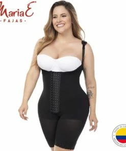 MARIAE 9277 |COLOMBIAANSE LIPO/BBL FAJA| SHAPEWEAR VAN HOGE COMPRESSIE POWERNETSTOF|EXTRA GETAILLEERD| BREDE HEUPOMVANG| MAAT L | KLEUR ZWART -lingerie-dames-badmode Winkel 550x578 1