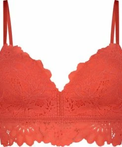 Hunkemöller Dames Lingerie Voorgevormde Longline Bh Zonder Beugel Shiloh - Rood - Maat B85