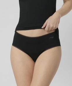 Sloggi Dames Basic Midi GO Organische Slip 2-pack - XS - Zwart -lingerie-dames-badmode Winkel 550x611 66