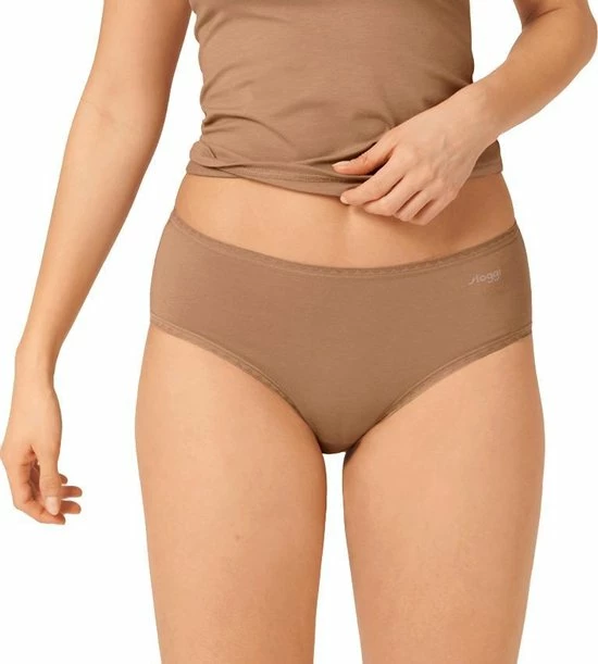 Sloggi Dames Basic Midi GO Organische Slip 2-pack - Skin - M - Beige 12 Sloggi Dames Basic Midi GO Organische Slip 2-pack - Skin - M - Beige - Afbeelding 10