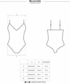 Obsessive Beverelle Veter Badpak - Badpak - Maat XL - Zwart -lingerie-dames-badmode Winkel 550x615 1