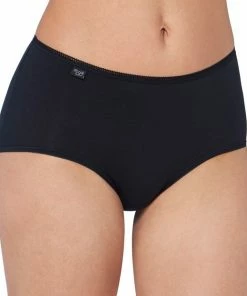 Sloggi Dames 24/7 Midi Heup Slip - Microfiber - 44 - Zwart