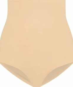 Bye Bra Invisible Slips, Hoge Taille Slips, Naadloze Slips, Shapewear Voor Dames, Beige, M