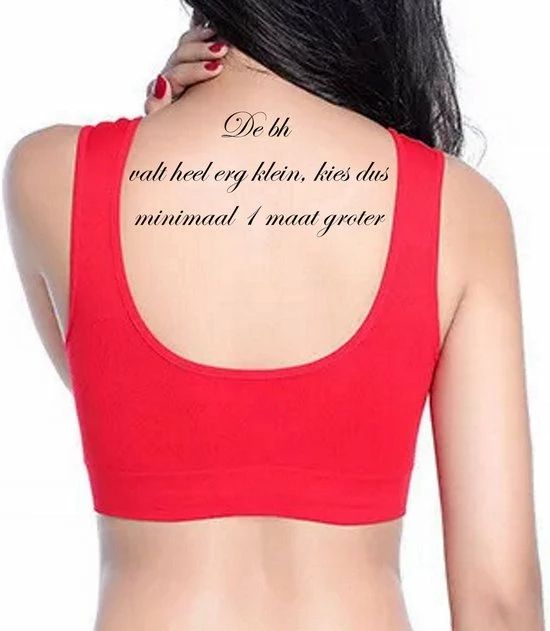 Bobbels & Putten - Comfort Magic Bra - 3XL- Rood - Bh Met Vulling - Zonder Beugel En Sluiting 6 Bobbels & Putten - Comfort Magic Bra - 3XL- Rood - Bh Met Vulling - Zonder Beugel En Sluiting - Afbeelding 4