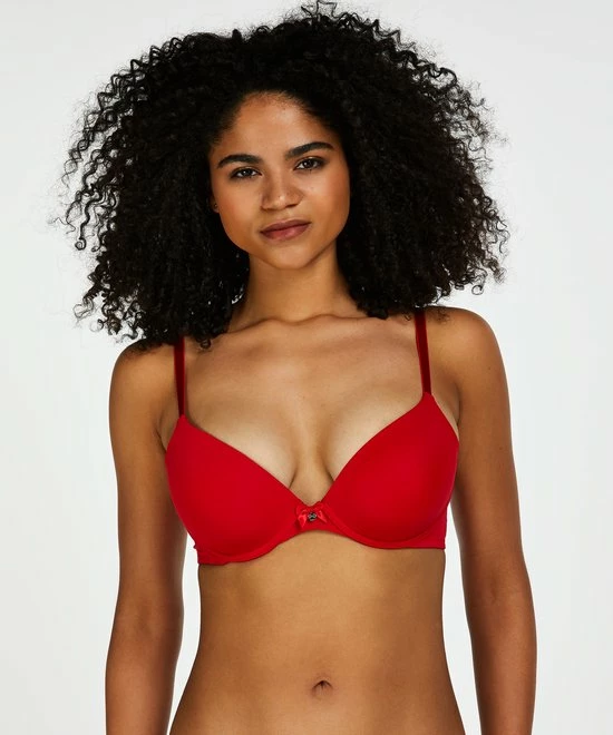 Hunkemöller Dames Lingerie Voorgevormde Beugel Bh Plunge - Rood - Maat A70 8 Hunkemöller Dames Lingerie Voorgevormde Beugel Bh Plunge - Rood - Maat A70 - Afbeelding 6
