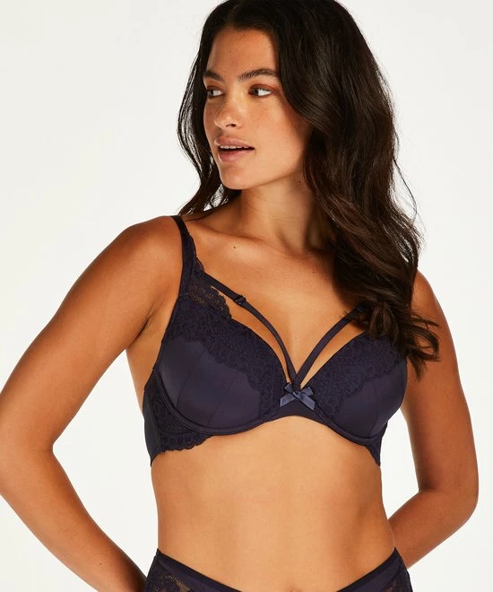 Hunkemöller Dames Lingerie Voorgevormde Beugel Bh Georgia - Blauw - Maat D85 5 Hunkemöller Dames Lingerie Voorgevormde Beugel Bh Georgia - Blauw - Maat D85 - Afbeelding 3