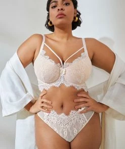 Hunkemöller Dames Lingerie Voorgevormde Longline Beugel Bh Marilee - Wit - Maat F75 -lingerie-dames-badmode Winkel 550x660 190