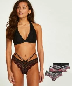 Hunkemöller Dames Lingerie 3-Pack Loz Boxerstring - Zwart - Maat S -lingerie-dames-badmode Winkel 550x660 20