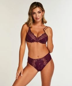 Hunkemöller Dames Lingerie Niet-voorgevormde Beugel Bh Diva - Paars - Maat F75 -lingerie-dames-badmode Winkel 550x660 95