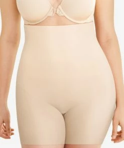 Maidenform Sleek Smoothers High Waist Thigh Short - Nude - Maat XXL -lingerie-dames-badmode Winkel 550x671