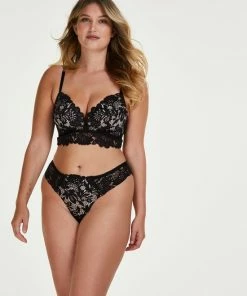 Hunkemöller Dames Lingerie String Shiloh - Zwart - Maat XS -lingerie-dames-badmode Winkel 550x677 2
