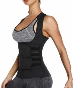 Wow Peach - Sport Body Shaper Vest - Corrigerende Top - Work Out - Afslanken - Sweat Shapewear - Verstelbaar - Zwart - XX-Large -lingerie-dames-badmode Winkel 550x680 3