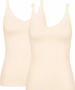 Sloggi GO Spaghetti Top 2-pack Brown -lingerie-dames-badmode Winkel 550x697 1