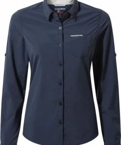Craghoppers - UV Blouse Voor Vrouwen - Lange Mouwen - Bardo - Blauw - Maat L (42)