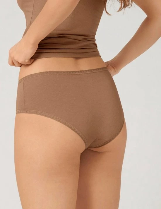 Sloggi Dames Basic Midi GO Organische Slip 2-pack - Skin - M - Beige 5 Sloggi Dames Basic Midi GO Organische Slip 2-pack - Skin - M - Beige - Afbeelding 3