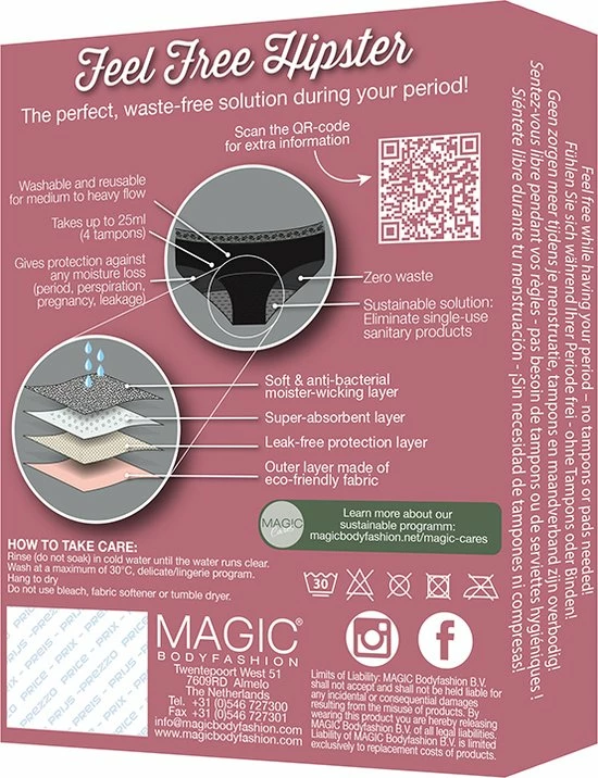 MAGIC Bodyfashion Feel Free Hipster Dames Onderbroek Zwart - Maat M 8 MAGIC Bodyfashion Feel Free Hipster Dames Onderbroek Zwart - Maat M - Afbeelding 6