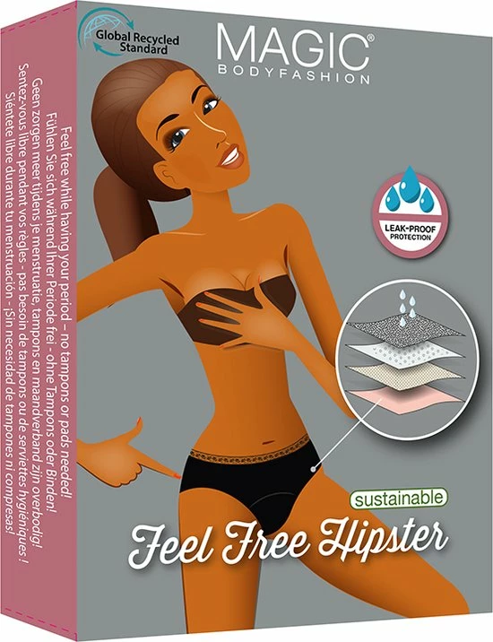 MAGIC Bodyfashion Feel Free Hipster Dames Onderbroek Zwart - Maat M 10 MAGIC Bodyfashion Feel Free Hipster Dames Onderbroek Zwart - Maat M - Afbeelding 8