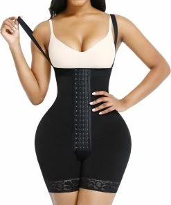 Yermin Beauty Corrigerende Shapewear Corset Verstelbaar Met 4 Rijen Haakjes Zwart S