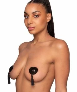 Bye Bra Tepelcover Met Kwastjes, Zelfklevende Tepelcover, Voor Feesten En Festivals, Herbruikbaar, Zwart, Één Maat -lingerie-dames-badmode Winkel 550x724 1