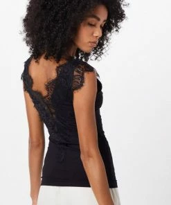 Pieces Dames Hemd Kant - Lace Top Ilu - L - Zwart -lingerie-dames-badmode Winkel 550x733 54