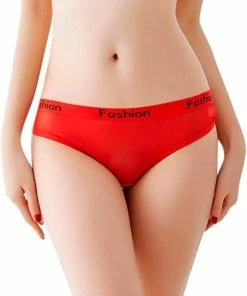 New Age Devi Fashion Dames Slip - Naadloze Sexy Transparante Dames Lingerie - Rood - L -lingerie-dames-badmode Winkel 550x738 1