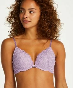Hunkemöller Dames Lingerie Voorgevormde Push-up Beugel Bh Rose - Paars - Maat B70 -lingerie-dames-badmode Winkel 550x739 2