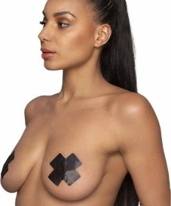 Bye Bra X-Style Tepelcover, Zelfklevende Tepelcover, Voor Feesten En Festivals, Herbruikbaar, Zwart, Één Maat -lingerie-dames-badmode Winkel 550x787 3