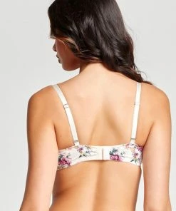 Merkloos Gitana Dames Lingerie Voorgevormde Half Strapless Push-up BH | Black Friday SALE - BLOEMEN - Maat 85C -lingerie-dames-badmode Winkel 550x807 2