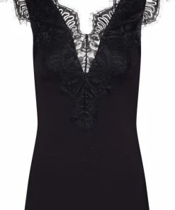 Pieces Dames Hemd Kant - Lace Top Ilu - L - Zwart -lingerie-dames-badmode Winkel 550x807 3