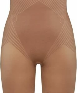 Spanx Thinstincts 2.0 - High-Waisted Mid-Thigh Short - Maat XL - Kleur Café Au Lait (Dark Nude)