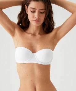 Viuma Milano Viuma Vrouw Wit 610261 Micro Beugelbeha Strapless Bh Dagelijks Comfort Hoogwaardig Kwaliteit -lingerie-dames-badmode Winkel 550x810