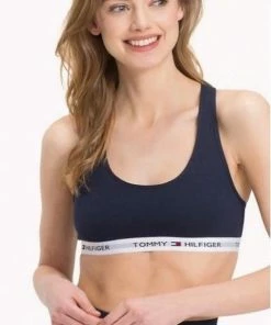 Tommy Hilfiger Sportbeha - Maat M - Vrouwen - Navy/ Wit -lingerie-dames-badmode Winkel 550x822 1