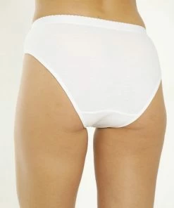 Marly MOON'S Bikini Slips - 100% Katoen - Gecharmeerd Tailleband - Ondergoed Dames Slips - XL - Wit - 1 Stuk -lingerie-dames-badmode Winkel 550x824 21