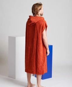 Merkloos Ponchy - Surf Poncho - Handdoek Poncho – Marrom Velho - Maat Groot - Uniseks - Katoen -lingerie-dames-badmode Winkel 550x825 10