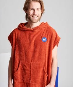 Merkloos Ponchy - Surf Poncho - Handdoek Poncho – Marrom Velho - Maat Groot - Uniseks - Katoen -lingerie-dames-badmode Winkel 550x825 12