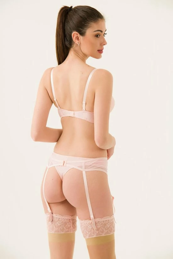 Merkloos Eve Lingerie Sexy Setje Voorgevormde Beugel Bh 4-Delige – Black Friday SALE - POEDER-ROZE - Maat 85B 4 Merkloos Eve Lingerie Sexy Setje Voorgevormde Beugel Bh 4-Delige – Black Friday SALE - POEDER-ROZE - Maat 85B - Afbeelding 2