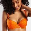 Merkloos Colors Dames Lingerie Voorgevormde Push Up BH | Black Friday SALE - ORANGE - Maat 80B -lingerie-dames-badmode Winkel 550x825 61
