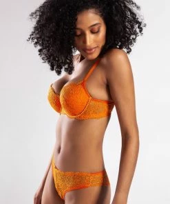 Merkloos Colors Dames Lingerie Voorgevormde Push Up BH | Black Friday SALE - ORANGE - Maat 80B -lingerie-dames-badmode Winkel 550x825 63