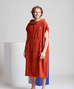 Merkloos Ponchy - Surf Poncho - Handdoek Poncho – Marrom Velho - Maat Groot - Uniseks - Katoen -lingerie-dames-badmode Winkel 550x825 9