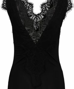 Pieces Dames Hemd Kant - Lace Top Ilu - L - Zwart