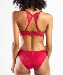 Merkloos Githa Dames Lingerie Voorgevormde Racerback - Push-up BH - ROOD - Maat 75B -lingerie-dames-badmode Winkel 550x830